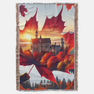 Cobertor Fantasy Cute Leaf Tree Castle