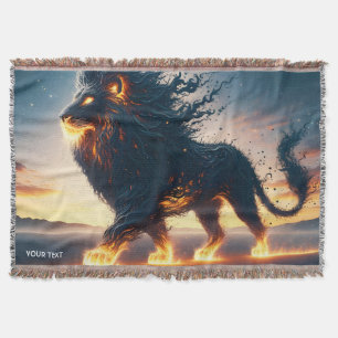 Cobertor Fantasy Cute Lion Desert Fire
