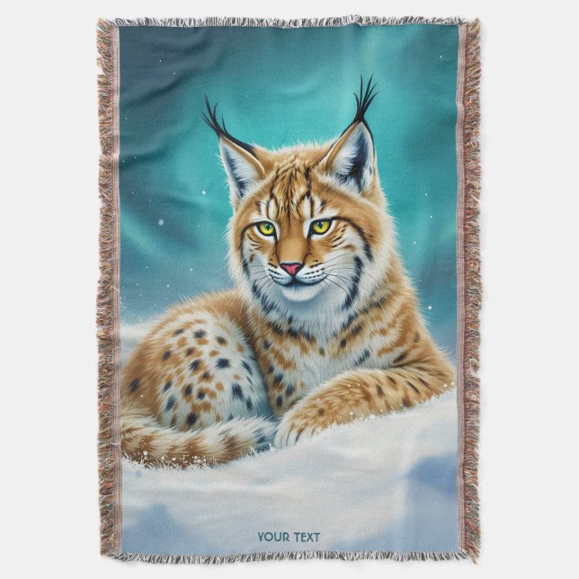 Cobertor Fantasy Cute Lynx Winter (Frente Vertical)