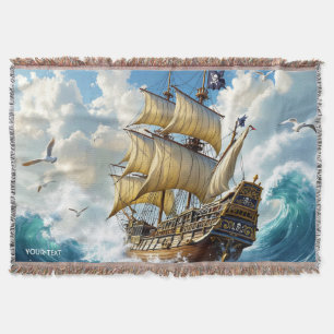 Cobertor Fantasy Cute Ship Storm