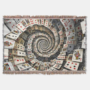 Cobertor Fantasy Cute Spiral Cards Staircase