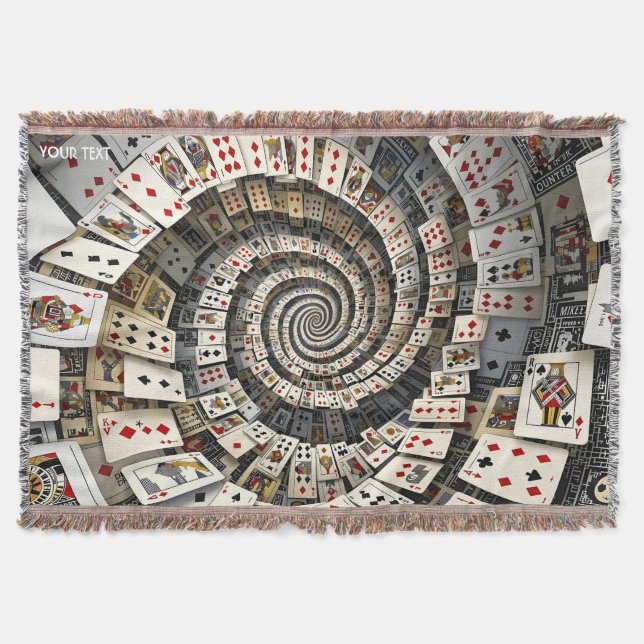Cobertor Fantasy Cute Spiral Cards Staircase (Frente)