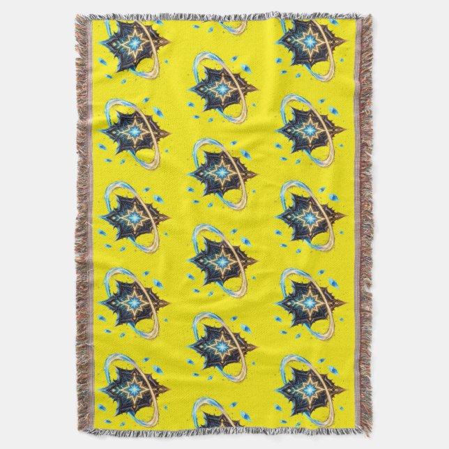 Cobertor Fantasy Emblem with Floating Blades – Magical Ener (Frente Vertical)