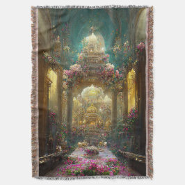 Cobertor Fantasy Flowers Church - Blanket