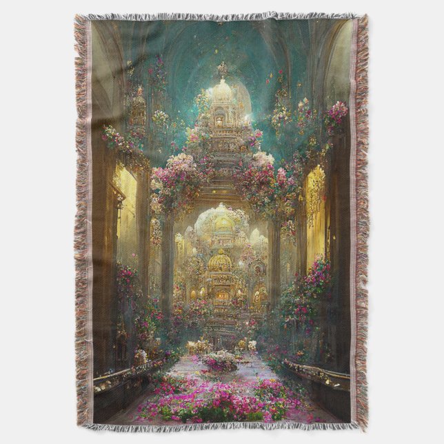 Cobertor Fantasy Flowers Church - Blanket (Frente Vertical)