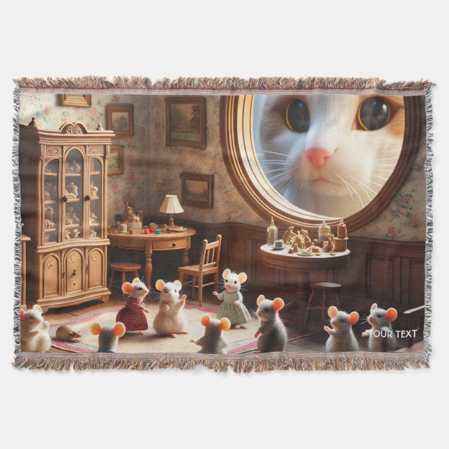 Cobertor Fantasy Gato Bonito Mouse (Frente)