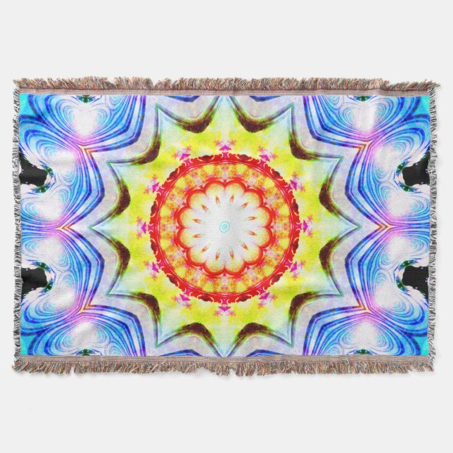 Cobertor Fantasy Priest Mage Magical Vibrant Mandela (Frente)