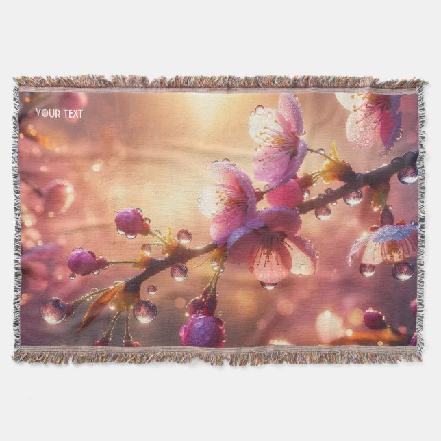 Cobertor Fantasy Raindrops Cherry Petals (Frente)