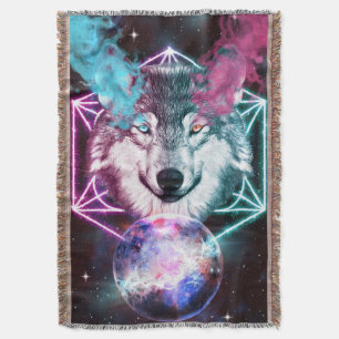 Cobertor Fantasy Wolf Throw Blanket