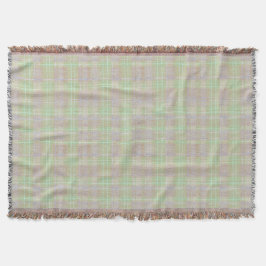 Cobertor Farmhouse Neutral Sage Plaid