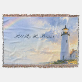 Cobertor Farol Arco-íris Aquarela Costeira