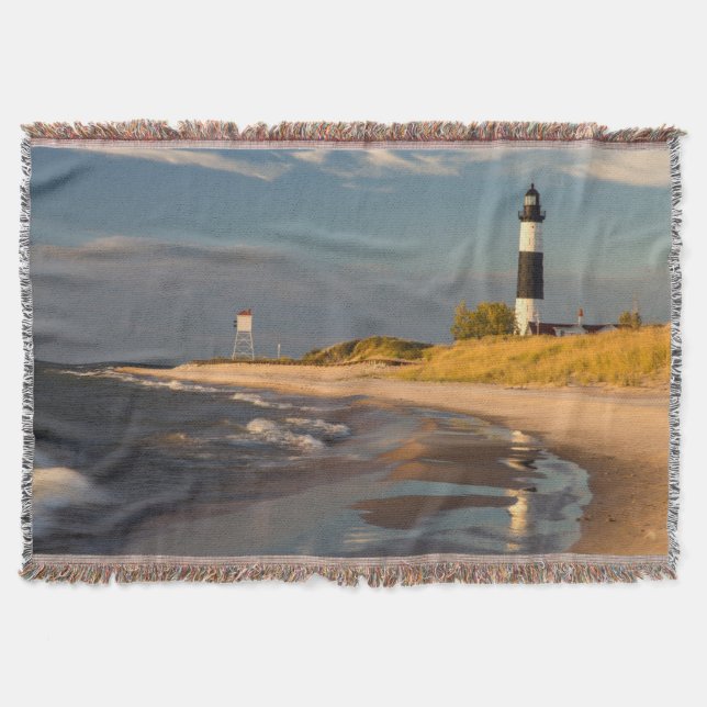 Cobertor Farol Big Sable Point no Lago Michigan 2 (Frente)