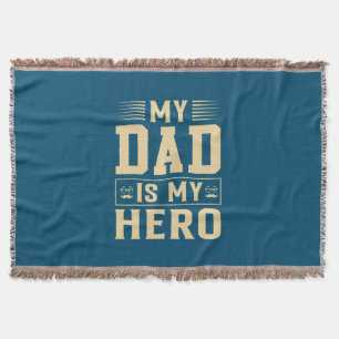 Cobertor Father's Day My Dad Is My Hero