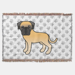 Cobertor Fawn English Mastiff - Cão de Cartoon