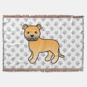 Cobertor Fawn English Staffordshire Bull Terrier Dog