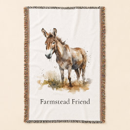 Cobertor Fazenda Personalizada de Burros Boas-Vindas