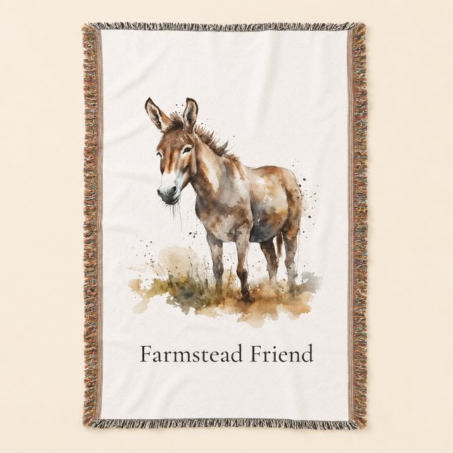 Cobertor Fazenda Personalizada de Burros Boas-Vindas (Criador carregado)