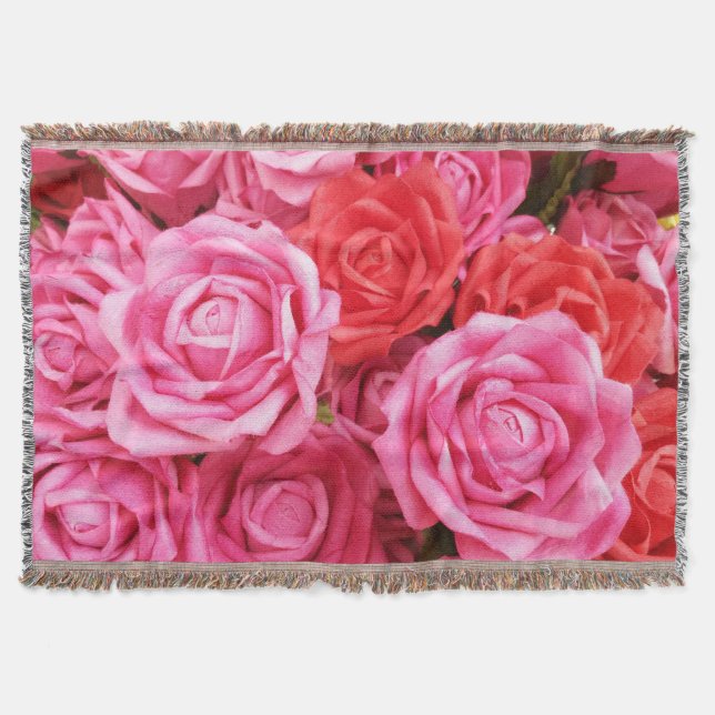 Cobertor Fechamento artificial do fundo da Rosa vermelha (Frente)