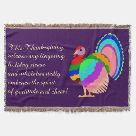 Cobertor Feliz Ação de Graças. Flores design poloneses.