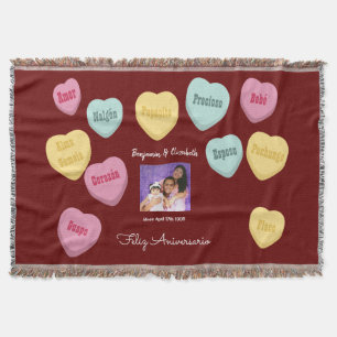 Cobertor Felíz Aniversario Red Te Amo Papacito Personaliz