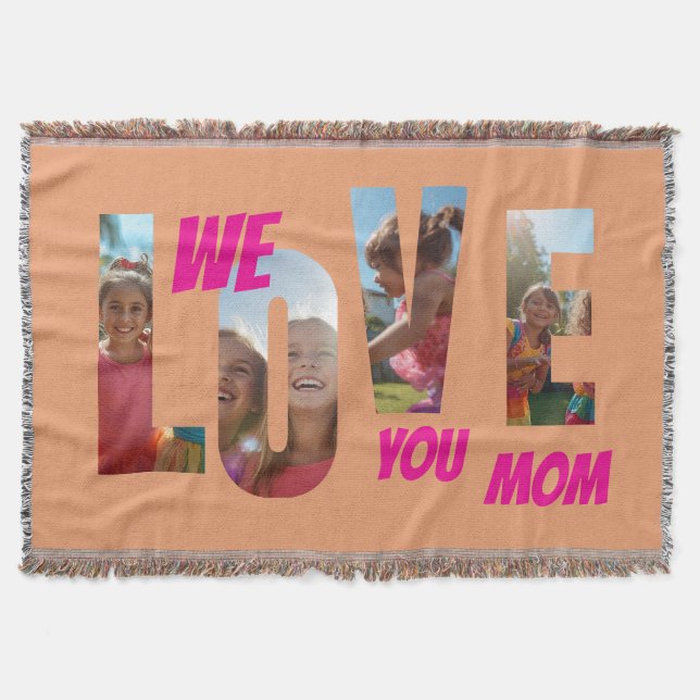 Cobertor Feliz Dia das Mães Amor (Frente)