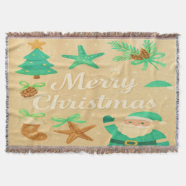 Cobertor Feliz Natal Sage Green