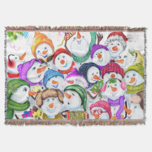 Cobertor Feliz Snowmans Feliz Festa de Natal Engraçado Des
