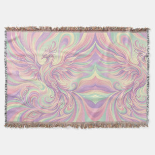 Cobertor Fenix Abstrato Ascendente com Asas Pastel em Cober