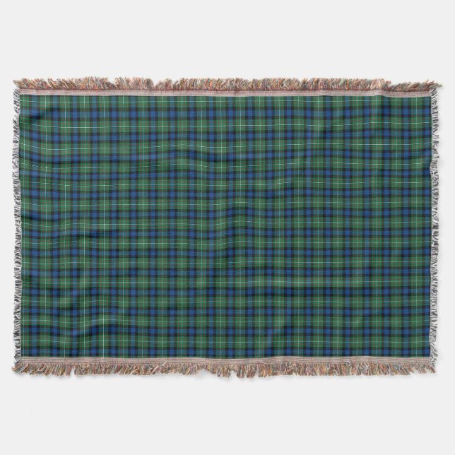 Cobertor Ferguson Clan Tartan Blue, Green and Red Xadrez (Frente)