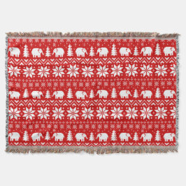 Cobertor Feriado de Natal dos Elefantes Bonitos - Feriado V