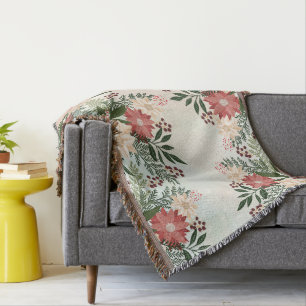 Cobertor Feriado de Poinsettia de Natal Festivo Elegan