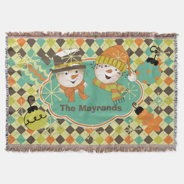 Cobertor Feriado Personalizado de Neves do Argyle (Frente)