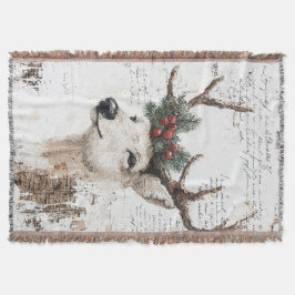 Cobertor Férias de Natal dos Veados Brancos Festivos