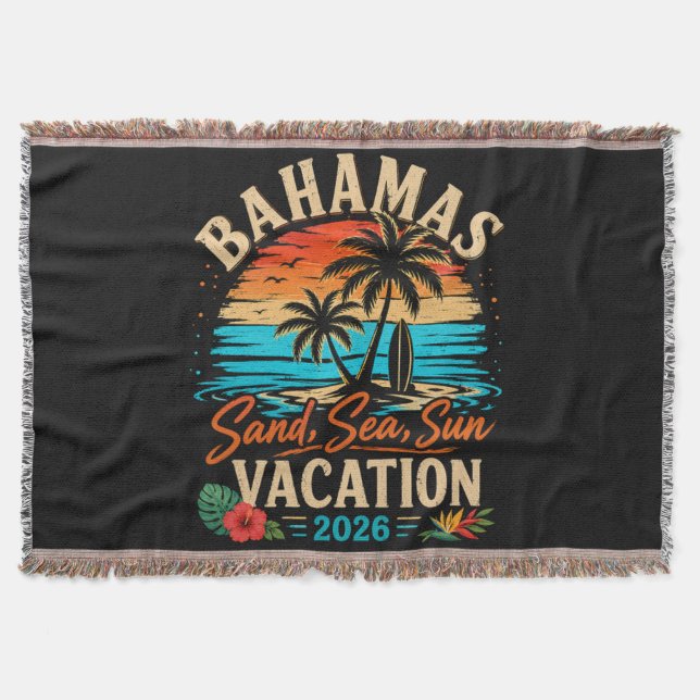 Cobertor Férias Sol Areia Mar Bahamas 2026 (Frente)