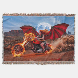 Cobertor Fiery Foxella Vampira Motociclista Babe