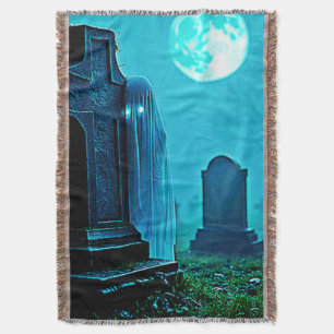 Cobertor Figura fantasma em um Design cemitério