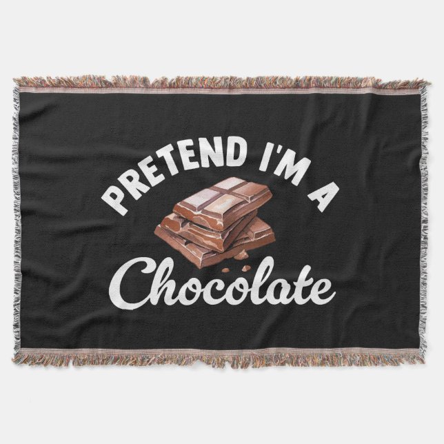 Cobertor Finja que sou uma barra de chocolate (Frente)