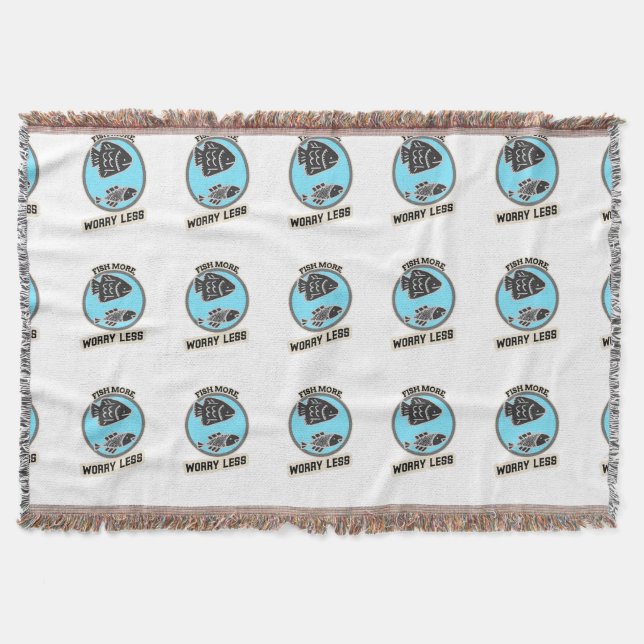 Cobertor Fish More Worry Less (Frente)