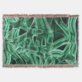 Cobertor Fita de acrílico verde-esquerda, sobreposta cruzad