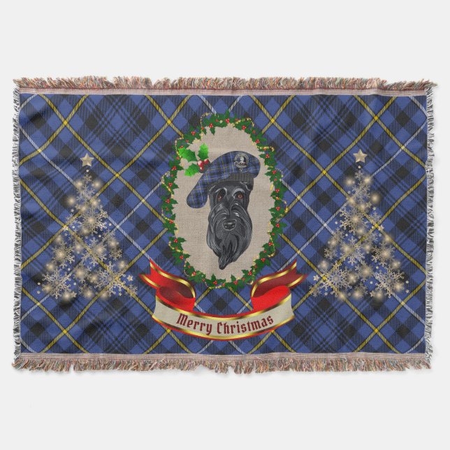 Cobertor Fleming Scottie Dog Christmas Blanket (Frente)