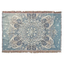 Floco de neve Mandala em matizes gelados 3