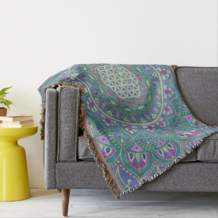 Cobertor Flor Da Vida - Estilo De Mandala Índia 1
