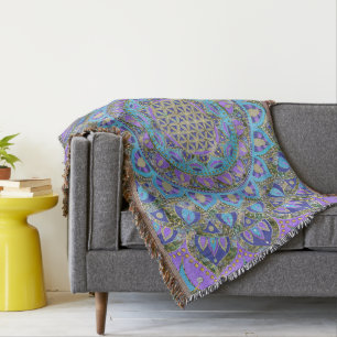 Cobertor Flor Da Vida - Estilo De Mandala Índia 2