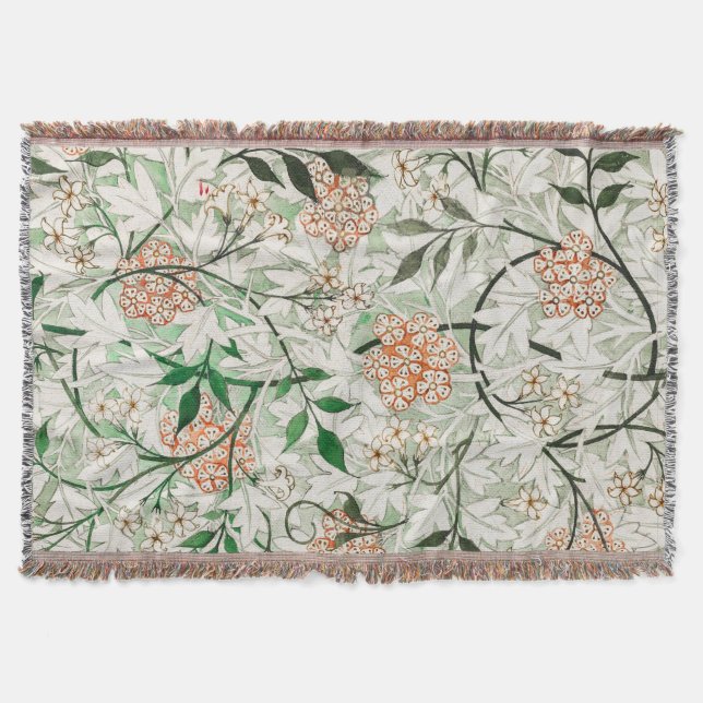 Cobertor Flor de Jasmim William Morris (Frente)