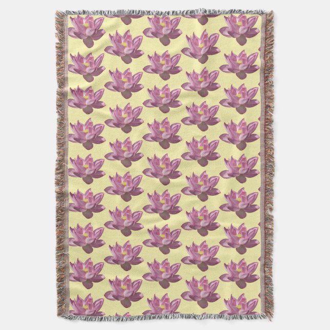Cobertor Flor de Lótus Rosa IV (Frente Vertical)
