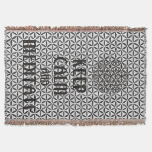 Cobertor Flor de vida - MANTER CALM e MEDITATE