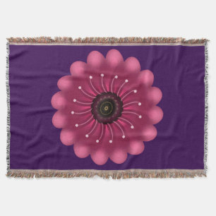 Cobertor Flor Fantasia Rosa Glowing Floral Neon Abstrato