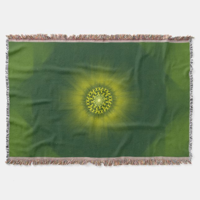 Cobertor Floração de Pó de Ouro – Fractal Botânico (Frente)