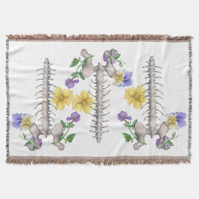 Cobertor Floral Anatomy - Vertebrae, Hip Bone (Frente)