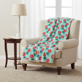 cobertor floral brilhante sherpa